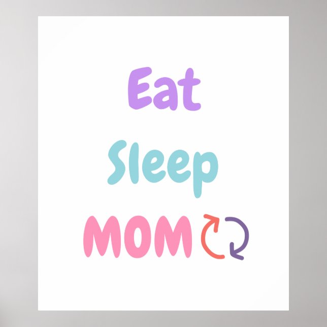 Póster Dormir mamá Repetir el amor de las madres (Frente)