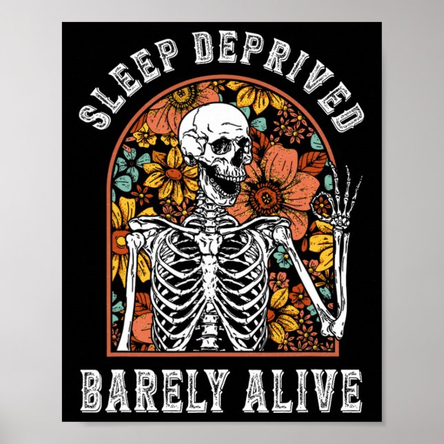 Póster Dormir privado de vida enteramente divertido Skele (Frente)