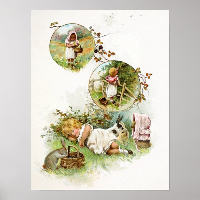 Póster Dormir y soñar con conejos conejos (Frente)