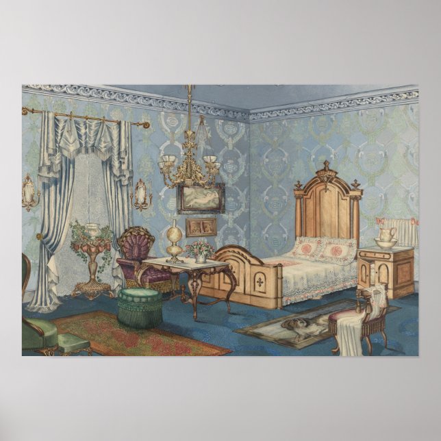 Póster Dormitorio de estilo victoriano original (Frente)