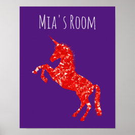 Póster Dormitorio del nombre del niño de criatura mística