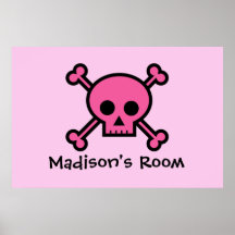 Dormitorio Emo Personalizado Skull Rosa