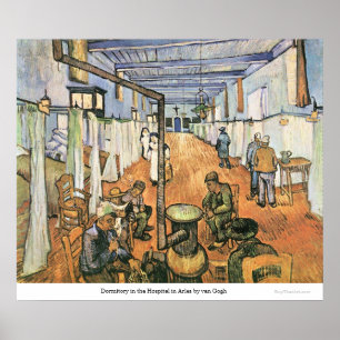 Póster Dormitorio en el hospital de Arles por van Gogh