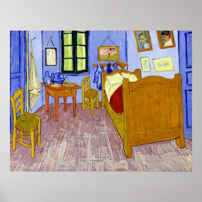 Póster Dormitorio Vincent van Gogh en Arles (Frente)