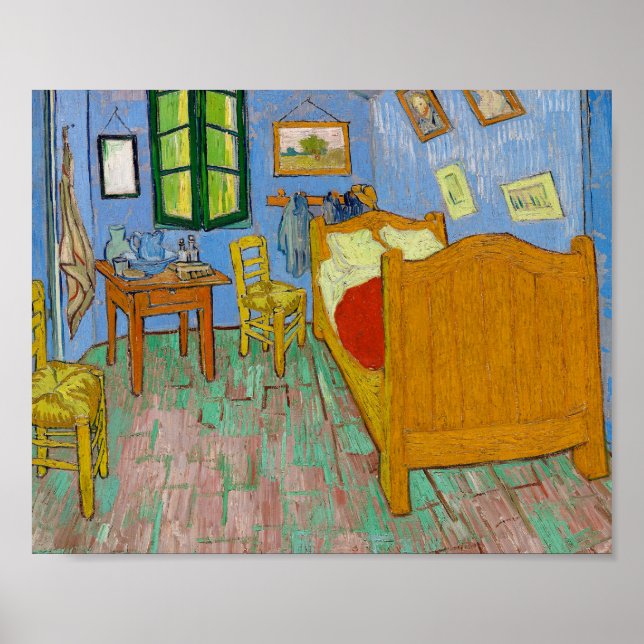 Póster Dormitorio Vincent van Gogh en la pintura de Arles (Frente)
