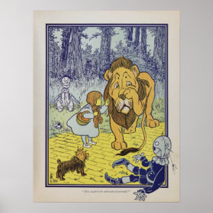 Póster Dorothy conoce al León cobarde