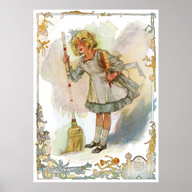 Póster Dorothy Does Housework Vintage Oz (Frente)