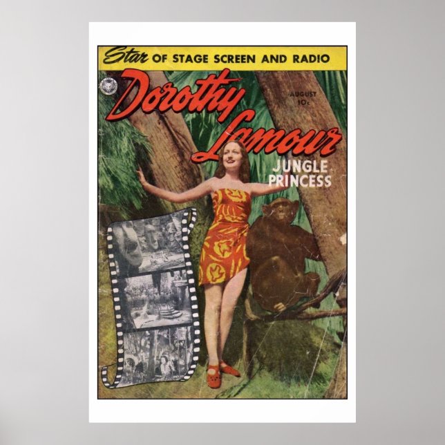 Póster Dorothy Lamour Poster de la princesa de la jungla (Frente)