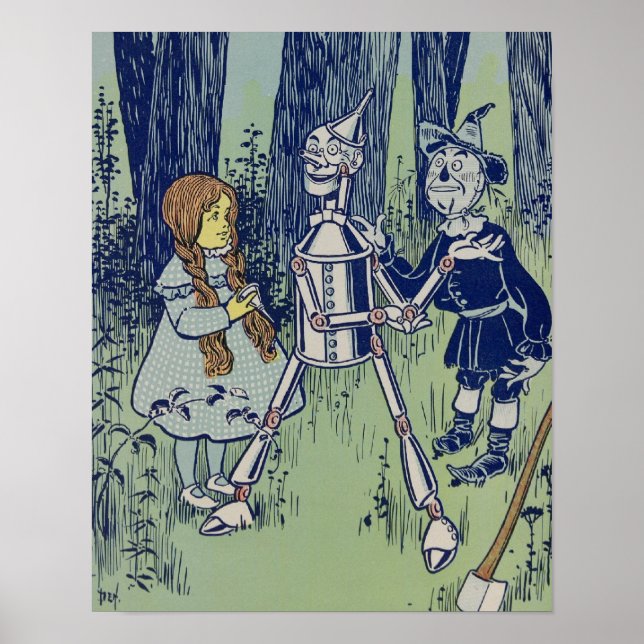 Póster Dorothy, Tinman y Scarecrow (Frente)