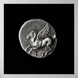 Póster Dorso de la moneda que representa Pegaso