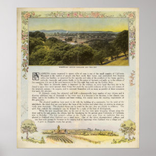 Póster Dorso el condado de Alameda, Oakland y la bahía
