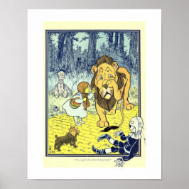 Póster Dorthey, Espantapájaros y Hombre de Hojalata se en