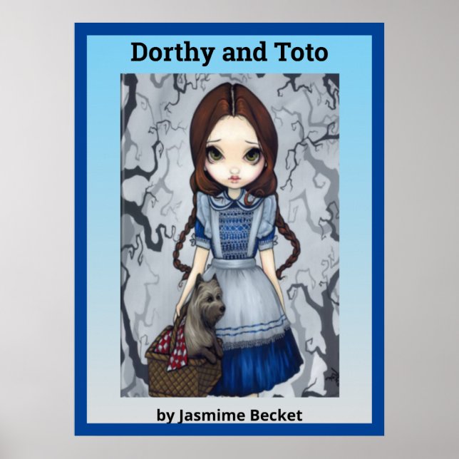 Póster Dorthy y Toto por Jasmine Becket (Frente)
