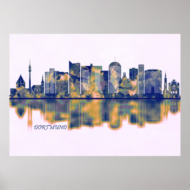 Póster Dortmund Skyline (Frente)