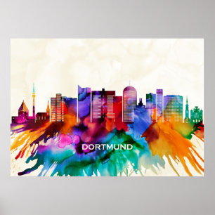 Póster Dortmund Skyline