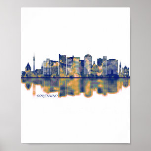 Póster Dortmund Skyline