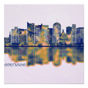 Póster Dortmund Skyline