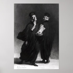 Póster Dos abogados, c.1862