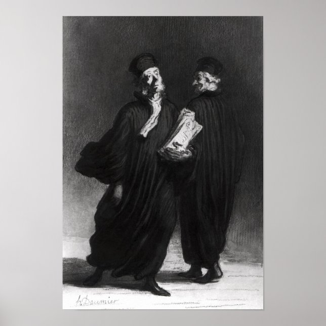 Póster Dos abogados, c.1862 (Frente)