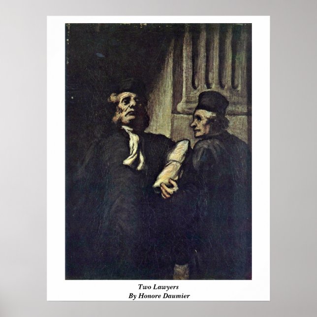 Póster Dos Abogados, Por Honore Daumier (Frente)