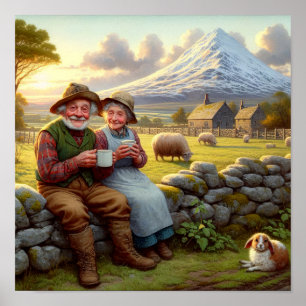 Póster Dos Adorables Munchkins Para Adultos Disfrutando D