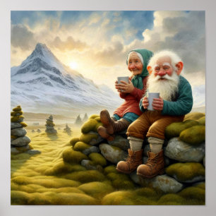 Póster Dos Adorables Munchkins Para Adultos Disfrutando D