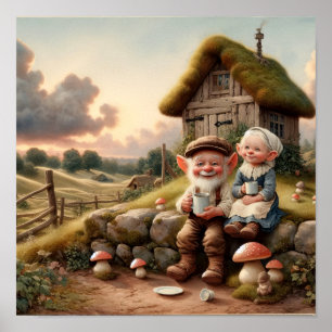 Póster Dos Adorables Munchkins Para Adultos Disfrutando D