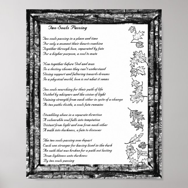 Póster Dos almas falleciendo (Frente)