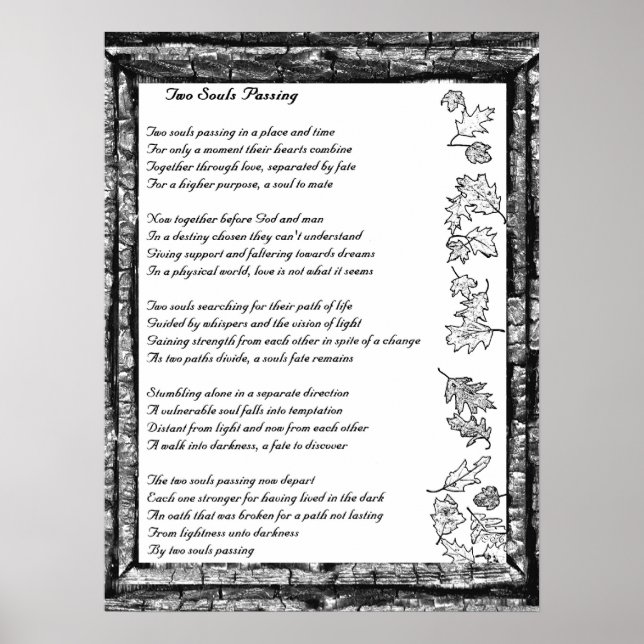 Póster Dos almas falleciendo (Frente)