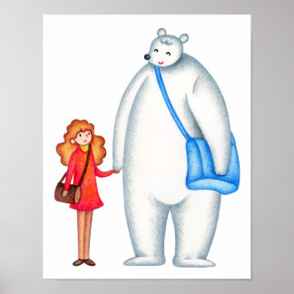 Póster Dos amigos cercanos. Juntos a donde quiera que vay