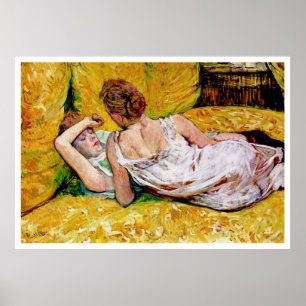 Póster Dos amigos de Enrique de Toulouse-Lautrec
