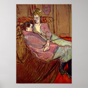 Póster Dos amigos en el burdel por Toulouse-Lautrec