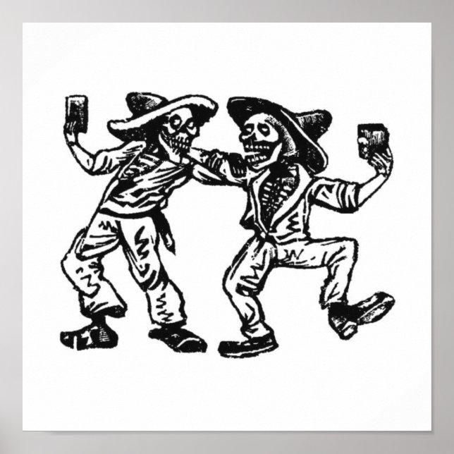 Póster Dos Amigos Posada Calavera (Frente)