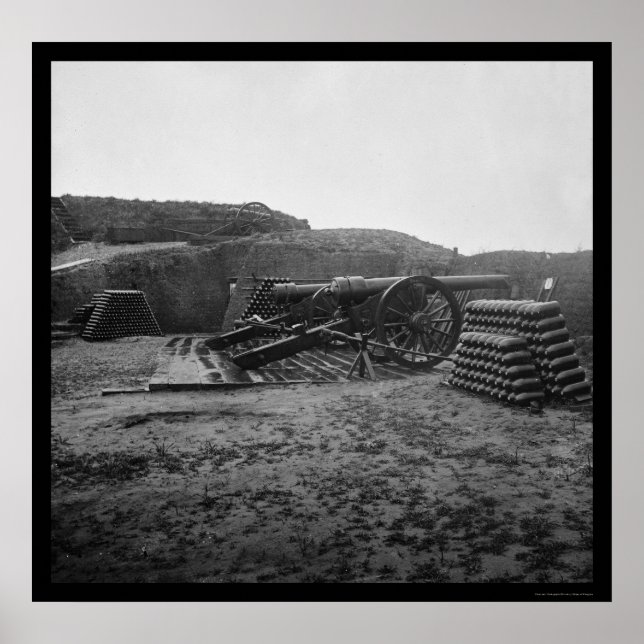 Póster Dos armas y proyectiles de peregrino de 100 fundad (Frente)