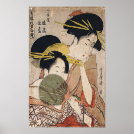 Póster Dos artes de cosecha japonesas geisha
