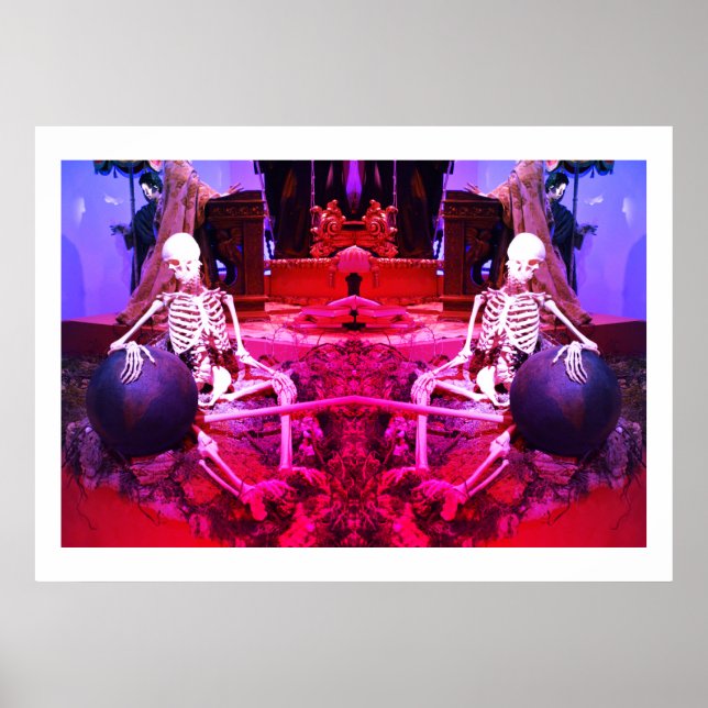 Póster Dos aterradores dibujos artísticos (Frente)