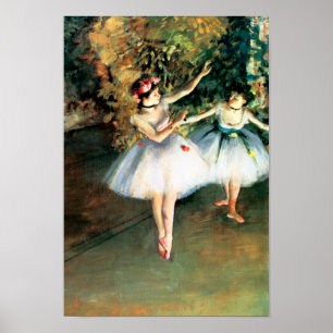 Póster Dos bailarinas en escena de Degas