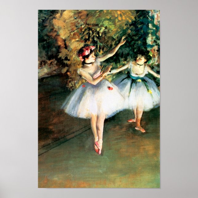 Póster Dos bailarinas en escena de Degas (Frente)
