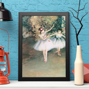 Póster Dos bailarinas en un escenario de Edgar Degas, Art