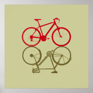 Póster dos bicicletas simples