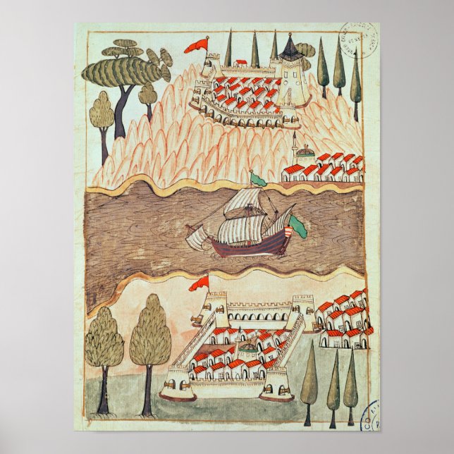Póster Dos castillos en el Mar Negro (Frente)
