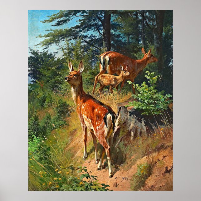 Póster Dos Cerebros Y Amanecer En El Bosque (Frente)