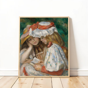 Póster Dos Chicas leyendo, Auguste Renoir Art