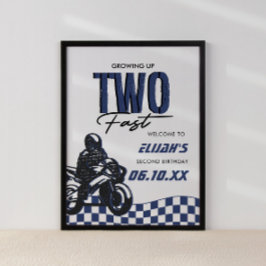 Póster Dos chicos rápidos segundo cumpleaños de bicicleta