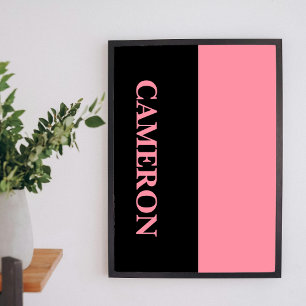 Póster Dos colores de moda   Nombre   Rosa negra y salmón
