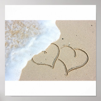 Póster Dos corazones amorosos