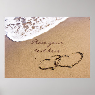 Póster Dos Corazones En La Arena