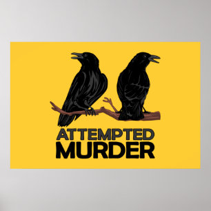 Póster Dos cuervos = Intento de asesinato