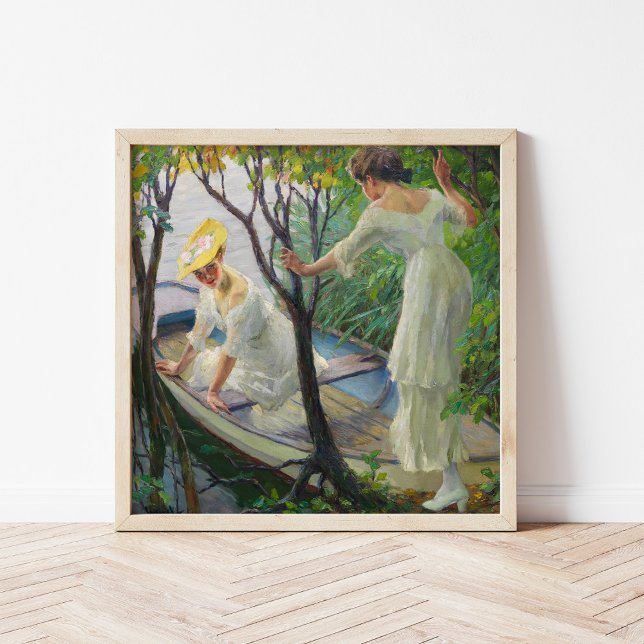 Póster Dos damas en un bote | Edward Cucuel (Subido por el creador)