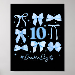 Póster Dos dígitos Chica de cumpleaños 10 cumpleaños Coqu
